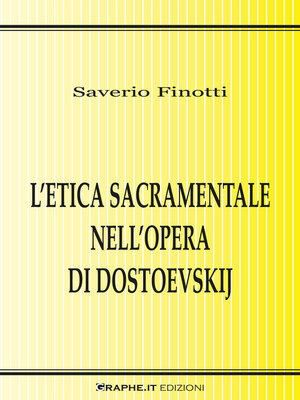 cover image of L'etica sacramentale nell'opera di Dostoevskij